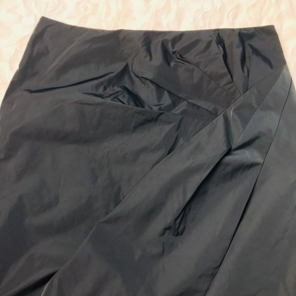 Veronika Maine Cinched Pencil Skirt Sz 10 Dark Iridescent Blue Evening New $169 - Picture 7 of 10